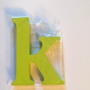 NWT Lime Green Letter 'k' Wooden Sign Trend 2 Geo Pop Michael's Home Wall Decor